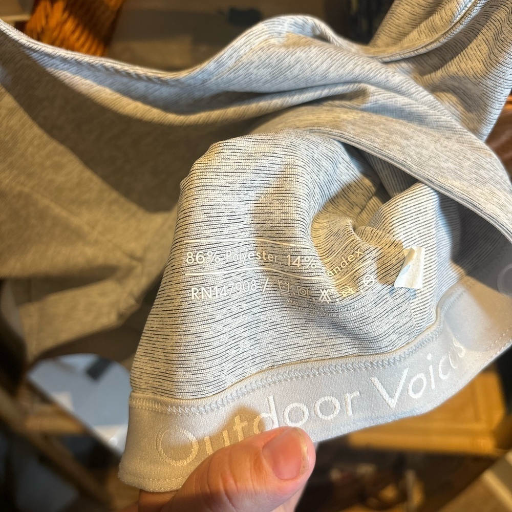Outdoor Voices Double Time Bra in‎ Dove - Picture 6 of 7